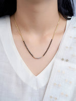 Aarunya Diamond Bar 18K Gold Plated Mangalsutra