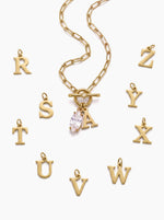 Alodia Customized Diamond Initial 18K Gold Plated Necklace