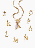 Alodia Customized Diamond Initial 18K Gold Plated Necklace