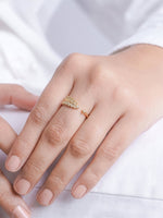 Arelia Diamond 18K Gold Plated Women's Ring