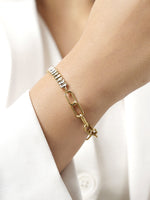 Aura Link Baguette 18K Gold Plated Bracelet