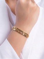 Avelia Diamond 18K Gold Plated Small Wrist Band Bracelet