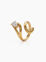 Benita Diamond 18K Gold Plated Women's Ring