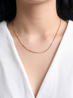 Box 1MM 18K Gold Plated Women's Chain