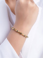 Caloria Bamboo Line 18K Gold Plated Women's Band Bracelet