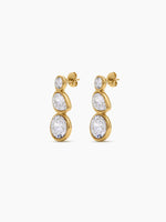 Celora Solitaire Drop 18K Gold Plated Earrings