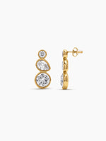 Celora Solitaire Drop 18K Gold Plated Earrings