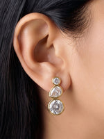 Celora Solitaire Drop 18K Gold Plated Earrings