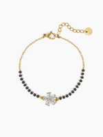 Dayita Floral Diamond 18K Gold Plated Mangalsutra Bracelet