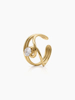Devora Solitaire 18K Gold Plated Women's Ring