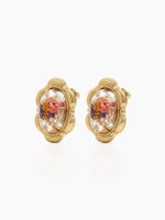 Elarose Floral 18K Gold Plated Earrings