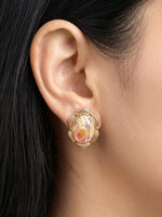 Elarose Floral 18K Gold Plated Earrings