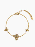 Eleni Diamond Butterfly 18K Gold Plated Bracelet