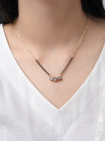 Esha Solitaire 14K Gold Plated Mangalsutra