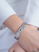 Ishra Heart Silver - 18K Gold Plated Bracelet