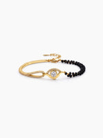 Kasshi Evil Eye Diamond 18K Gold Plated Mangalsutra Bracelet
