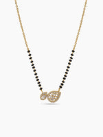 Krupa Twin Drop Diamond 18K Gold Plated Mangalsutra