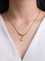 Kyomi Diamond Butterfly 18K Gold Plated Necklace