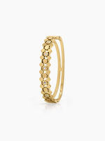 Lareza Diamond 18K Gold Plated Small Wrist Band Bracelet