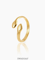 Leone Snake 18K Gold Plated Ring