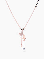 Maithili Butterfly Rosegold Plated Mangalsutra