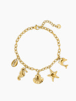 Marilia Ocean 18K Gold Plated Charms Bracelet