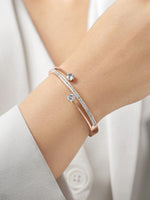 Marka Rosegold Plated Solitaire Bracelet