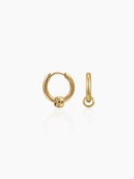 Melina Orb 18K Gold Plated Hoop Earrings