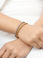 Mercy 18K Gold Plated - Silver Band Bracelet Set