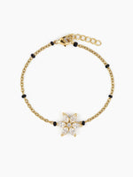 Mishani Marquise Floral 18K Gold Plated Mangalsutra Bracelet