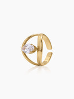 Nadira Solitaire 18K Gold Plated Women's Ring