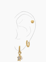 Pearl & Star Earrings Set