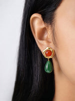 Perrine Floral Drop 18K Gold Plated Earrings