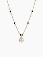 Pranali Pear Diamond 18K Gold Plated Mangalsutra