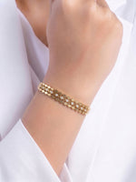 Qanira Diamond 18K Gold Plated Small Wrist Band Bracelet
