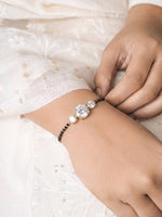 Rihana Trio Solitaire 18K Gold Plated Mangalsutra Bracelet