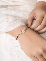 Rivisha Diamond Floral 18K Gold Plated Mangalsutra Bracelet