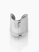 Lunava Bold Curve Silver Cuff Bracelet