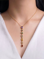 Sarelia Multi Diamond 18K Gold Plated Necklace