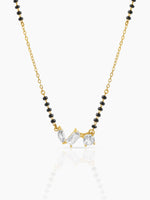 Sarika Trio Cluster Diamond 18K Gold Plated Mangalsutra