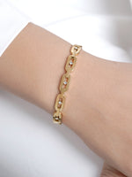 Seraphina Diamond 18K Gold Plated Link Bracelet