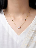 Shanvika Solitaire Diamond 18K Gold Plated Mangalsutra