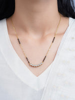 Tanisi Diamond Bar 14K Gold Plated Mangalsutra