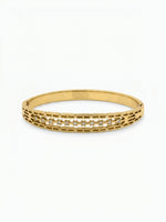 Ulina Link Diamond 18K Gold Plated Small Wrist Band Bracelet