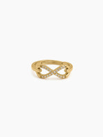 Velnira Infinity Diamond 18K Gold Plated Women's Ring