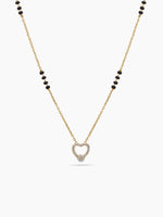 Vihana Heart Diamond 18K Gold Plated Mangalsutra