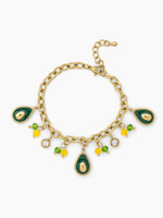 Viresta Charms 18K Gold Plated Chain Bracelet