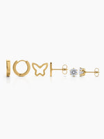 Zarela Charms 18K Gold Plated Women's Earrings Set