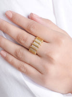 Zelina Ribbed Diamond Ring