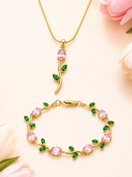 Tulip Combo Set – Bracelet + Necklace
